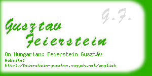 gusztav feierstein business card